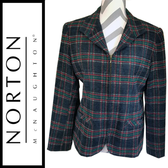 Norton McNaughton Jackets & Blazers - Norton McNaughton Plaid Blazer